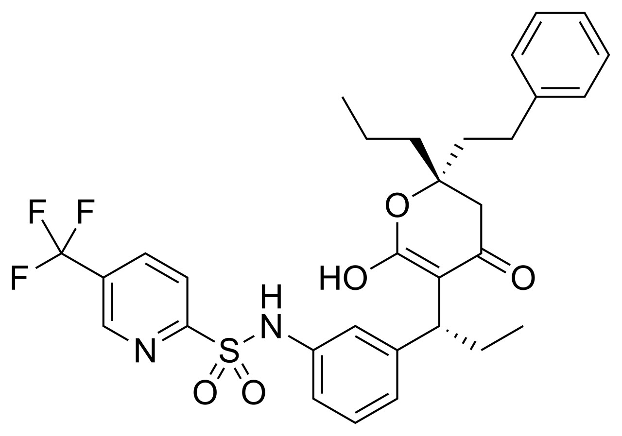 tipranavirの骨格式。